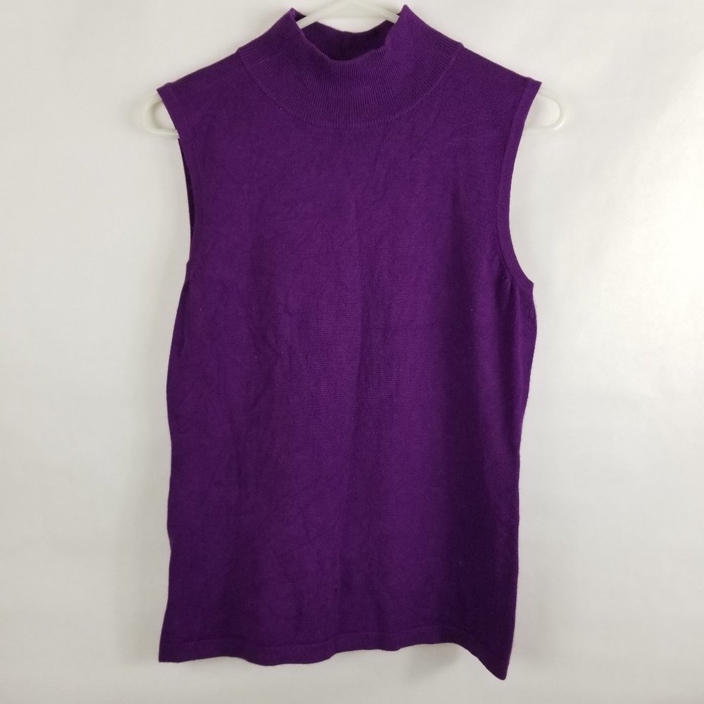Investments Sleeveless Lightweight Sweater Size M Purple